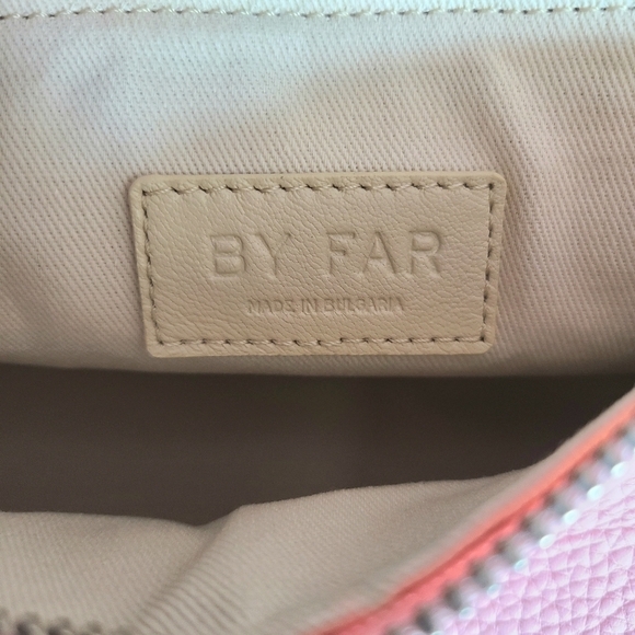 BY FAR Cush Flat Grain Leather Bag, Pink, NWT - Picture 13 of 16